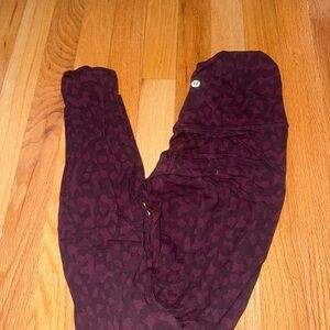 lululemon athletica Burgundy Patterned Leggings